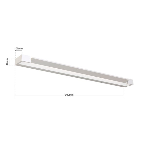 LED Aufbauleuchte mit Maßen 900 mal 100 mal 42 Millimeter
