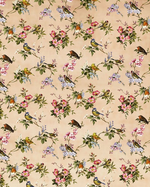 Muster mit Vögeln und Blumen