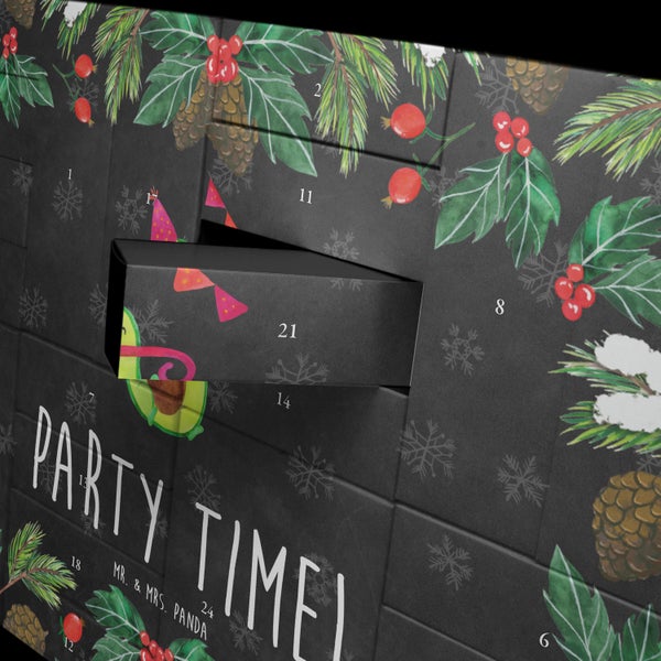 Mr. & Mrs. Panda Befüllbarer Adventskalender Avocado Party Zeit - Schwarz