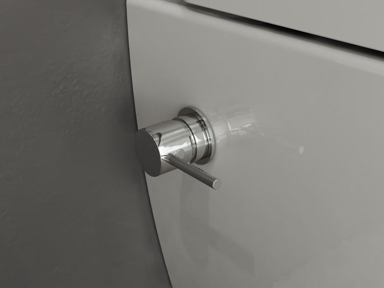 Aqua Bagno Taharet Hänge-Dusch-WC New Cloud 2.0 – Spülrandlos – Weiß – Bidetfunktion mit Warm-/Kaltwasser