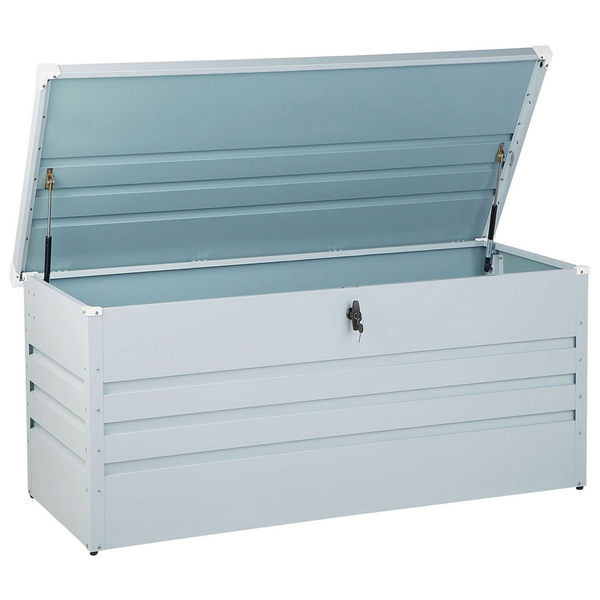 Aufbewahrungsbox CEBROSA Metall 132 cm 62 cm Hellgrau