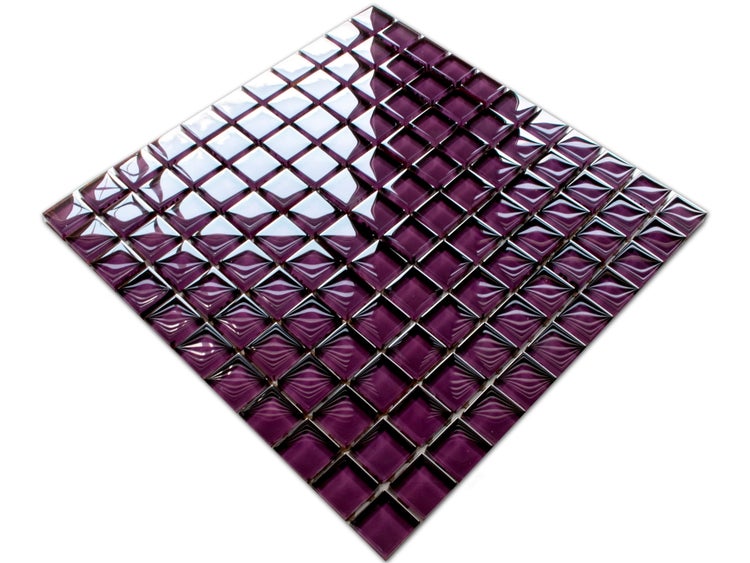 Glasmosaik auf Netz für Bad und Küche 30cm x 30cm  - Lambrusque