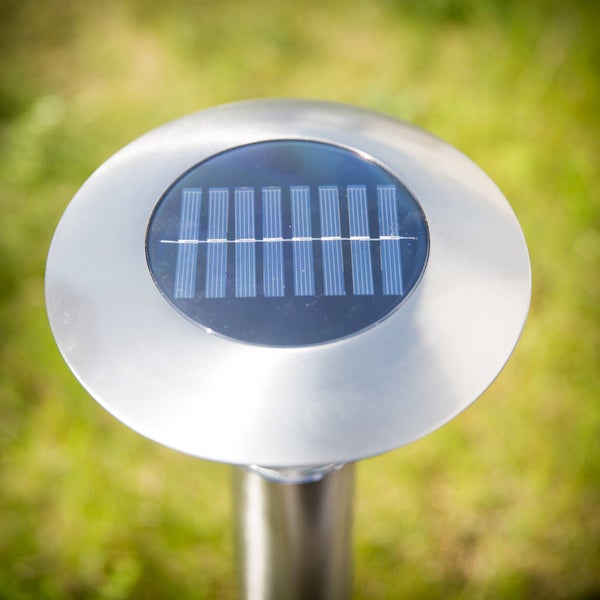Lindby LED Solarleuchten Jolin (spritzwassergeschützt (Modern) in Alu aus Edelstahl (1 flammig, ) - Solarlampe Solarleuchte Garten