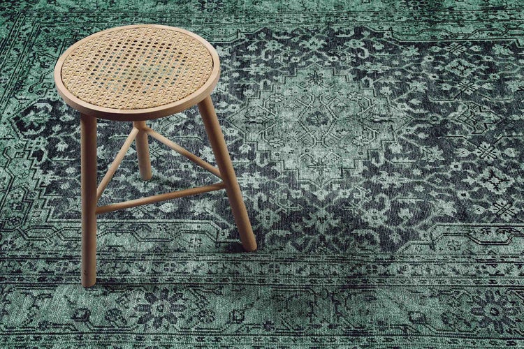 Teppich Anthrazit Grün Vintage 2nd Avenue WECONhome 160x230 cm