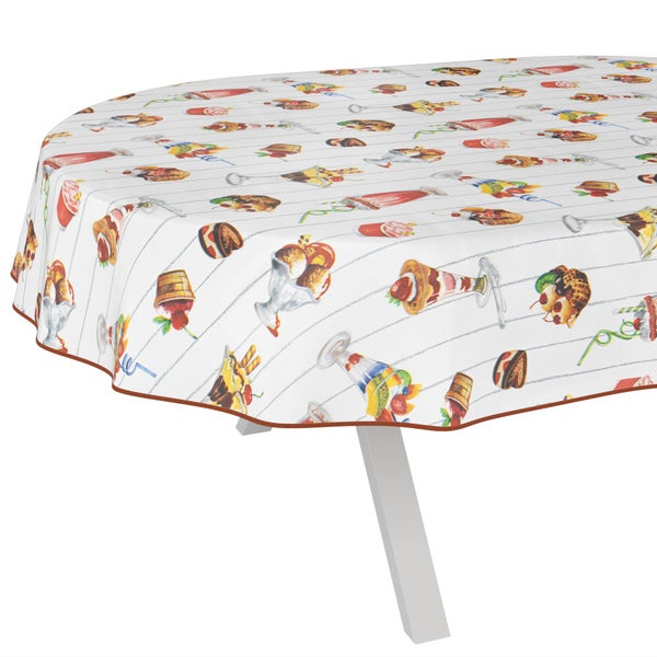 Tischdecke mit Eisdessin für den Innenbereich