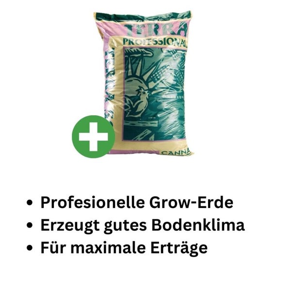 Canna Terra Professionell 50L – Stickstoffreiche Premium-Erde mit Perlite für Indoor-Anbau + Pipette zur Nährstoffdosierung – Optimales Wachstum & Schutz vor Schädlingen