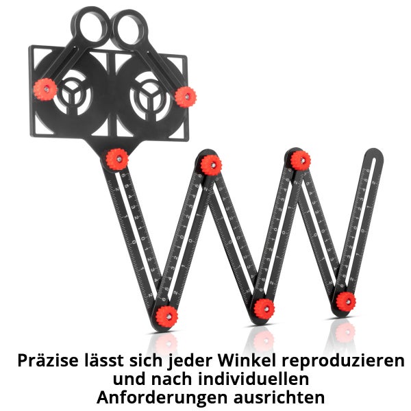 STAHLWERK 2 x 6-in-1 Multiwinkel-Messlineal aus Aluminium