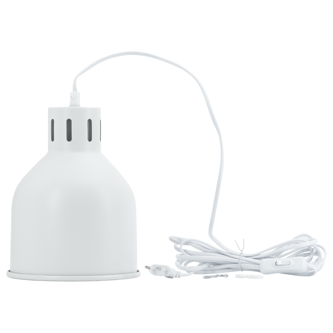 Venso EcoSolutions E27 SAGA Lampenschirm Weiß, LED pflanzenlampe E27 Pflanzenleuchte, LED Wachstumslampe für verbesserte Photosynthese und Chlorophyllbildung, Anzuchtlampe Gemüse, Pflanzenlicht