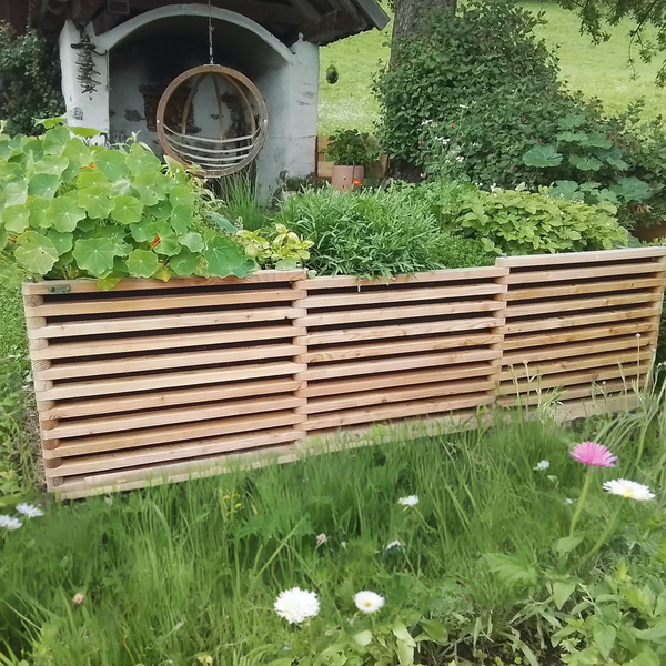 Hochbeet Rechteckig “Maximilian” - mit vormontierten Luftdurchlässigen Vlies 270 x 94 x 77 cm