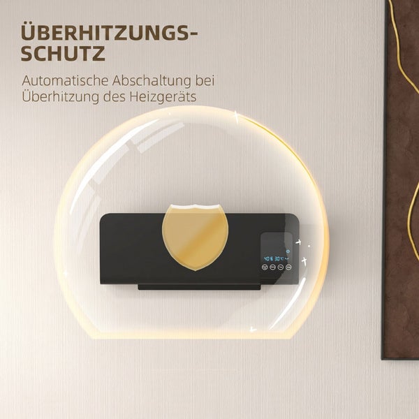 Heizlüfter mit Überhitzungsschutz und automatischer Abschaltfunktion für sicheren Betrieb.