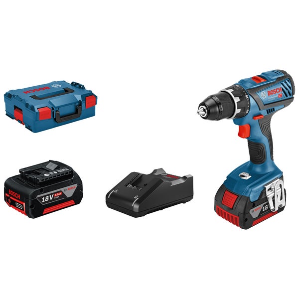 Bosch Akku-Bohrschrauber GSR 18V-28 / 2x 5,0 Ah Akku + Ladegerät in L-Boxx - 06019H4101