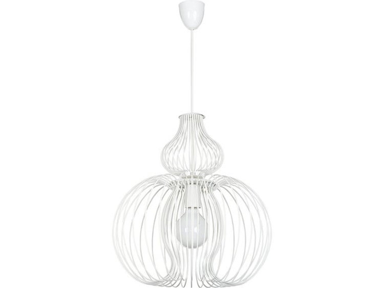 Hängelampe aus Metall mit Lampenschirm im Drahtdesign