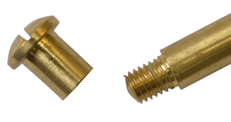 Ersatzteile Teakmöbel Ersatzschraube Messing Hülsenschraube 62-mm 2-teilig