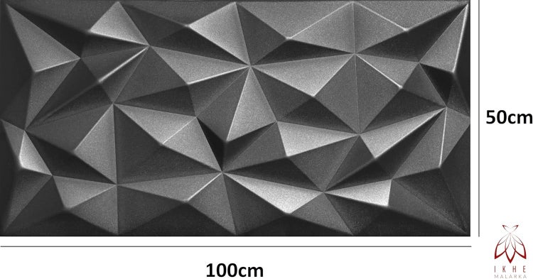 Polystyrol XPS Styropor 3D Paneelen Deckenpaneelen Dekoren 100x50cm 3mm stärke Brillant Schwarz