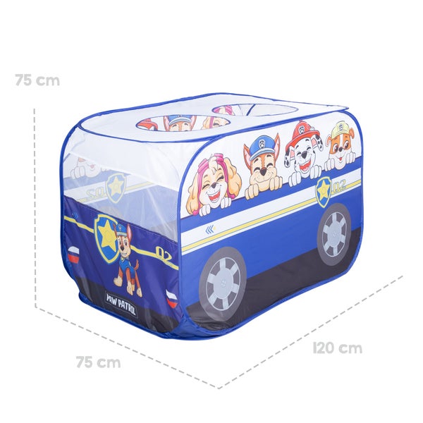 ROBA Pop Up Spielbus Paw Patrol - Kinderzelt in Autoform, Indoor & Outdoor