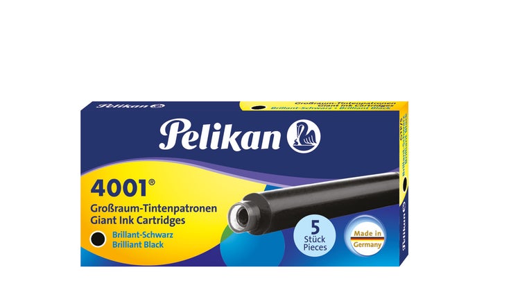 Pelikan Tintenpatronen 4001® Set mit Großraum-Patronen, Brillant-Schwarz