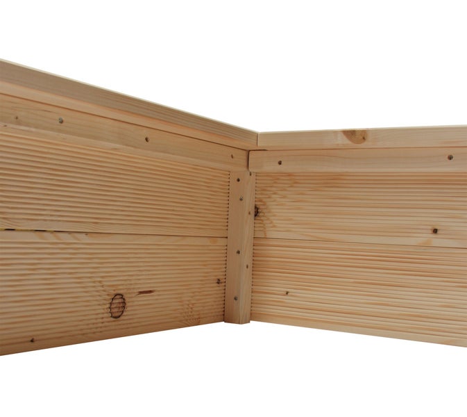 Sandkasten 190x190cm Kinder Clamaro Massivholz Tannenholz Natur Unbehandelt