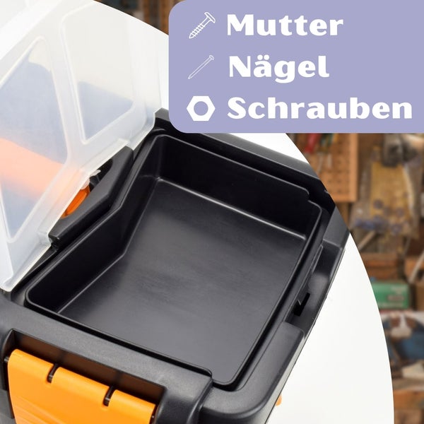 Werkzeugkoffer leer doppelt stapelbar Werkzeug Angel Box Kiste Kasten Toolbox 42