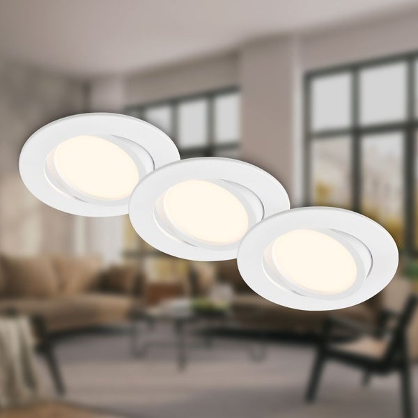 3er Set LED Einbaustrahler LED Einbauleuchten Spots Warmweiß Schwenkbar Flur