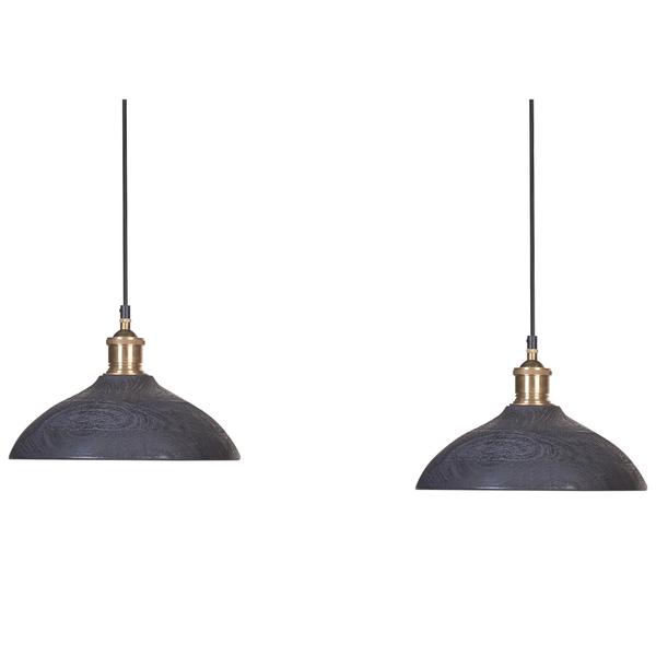 Hängeleuchte CHEYYAR Mango Holz Schwarz