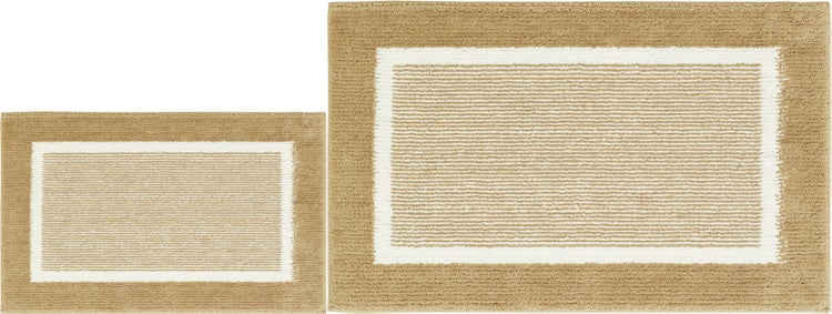 Badematten Set Maui bestehend aus zwei Badematten 40 x 60 cm und 60 x 100 cm in Taupe