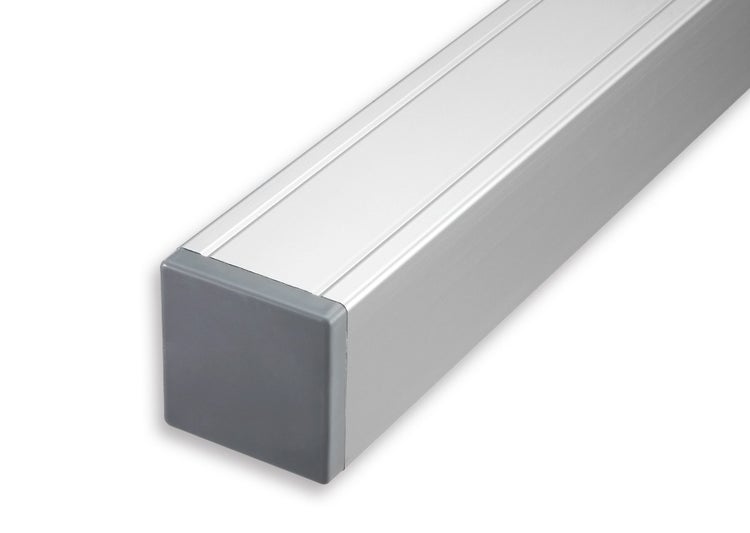 GartenLand Pfosten für Zaunserie Classico Aluminium 6,8 x 6,8 x 239 cm Silber inkl. Pfostenkappe