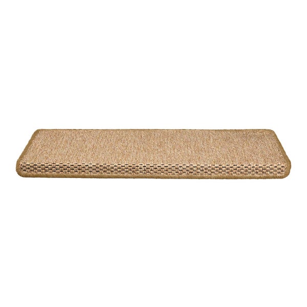 FLOORDIREKT Stufenmatte Kalkutta - Sisaloptik - Schlingenpol - Selbstklebend - Natur - Rechteckig - 23,5 x 65 cm
