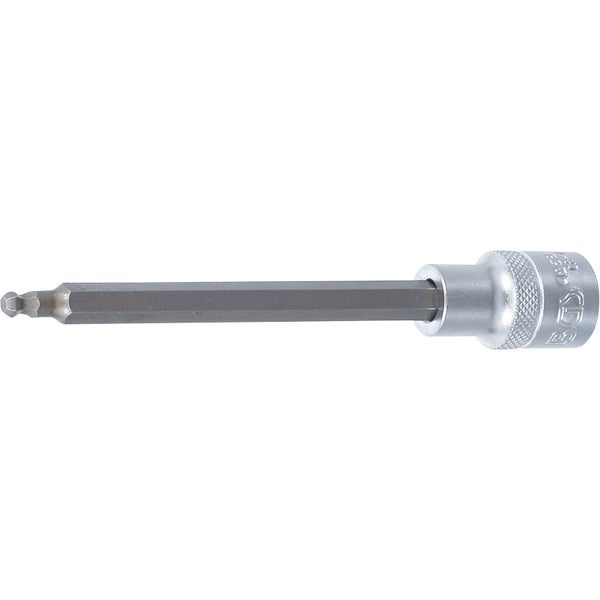 BGS Bit-Einsatz Länge 140 mm Antrieb Innenvierkant 12,5 mm (1/2) Innensechskant mit Kugelkopf 5 mm - 4258-5