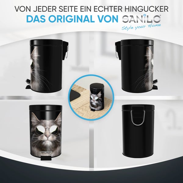 Sanilo Kosmetikeimer 3L mit Absenkautomatik Cool Cat