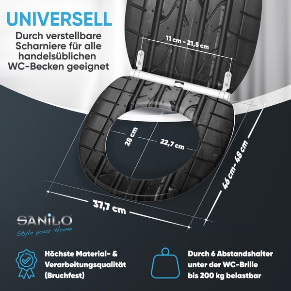 WC-Sitz mit Absenkautomatik & Top Fix Tyre