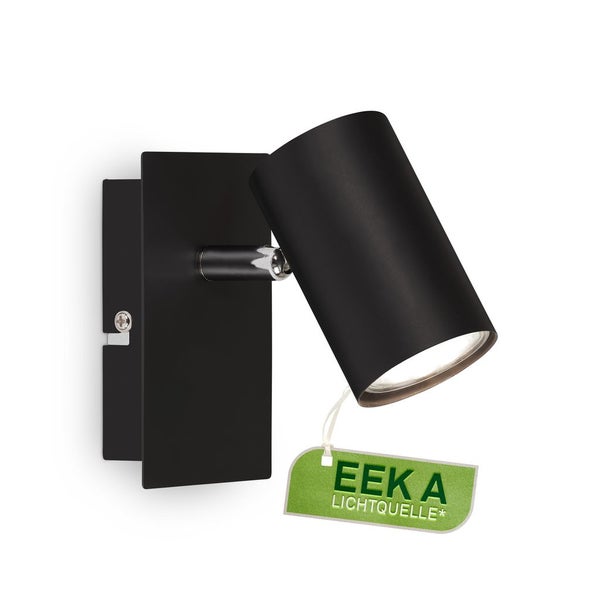 Schwarze Wandleuchte mit Energieeffizienzklasse A