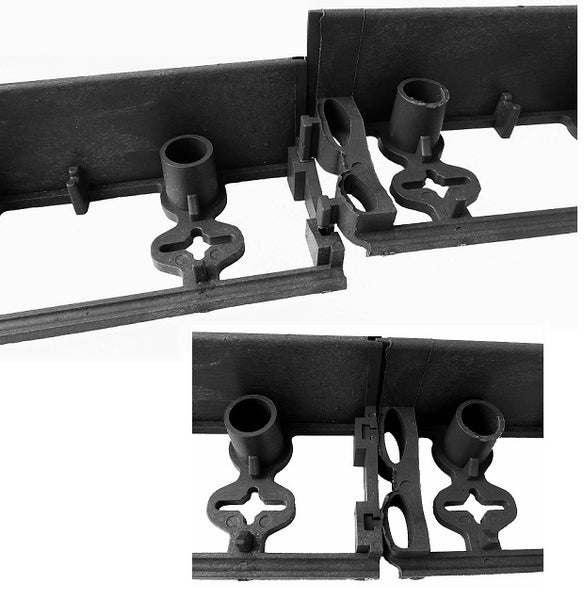 Rasenkante aus Kunststoff, Stecksystem