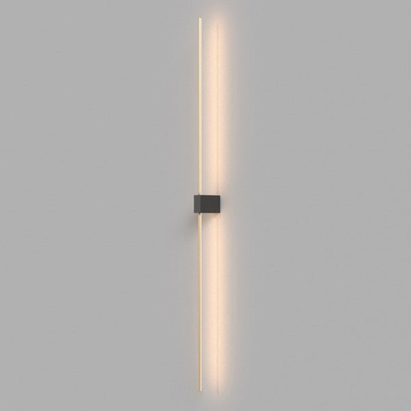 LED Wandleuchte Pars in Gold und Schwarz 2x 6W 1050lm 2-flammig