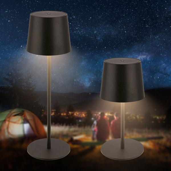 LED Tischlampe Akku LED Tischleuchte Dimmbar Kabellos Touch Aussen/Innen