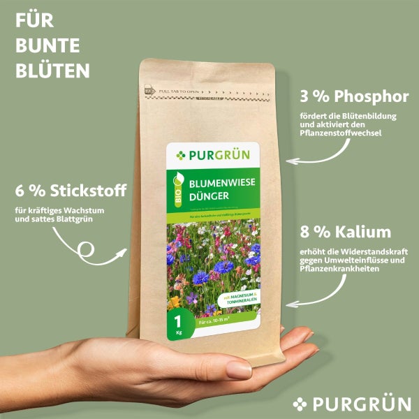 Purgrün Bio-Blumenwiese-Dünger 1 kg