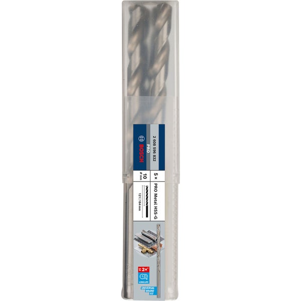 Bosch PRO Metal HSS-G Spiralbohrer 10 x 121 x 184 mm - 2608596832