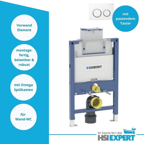 Vormontiertes Installationselement für Wand-WC mit Spülkasten und Betätigungsplatte