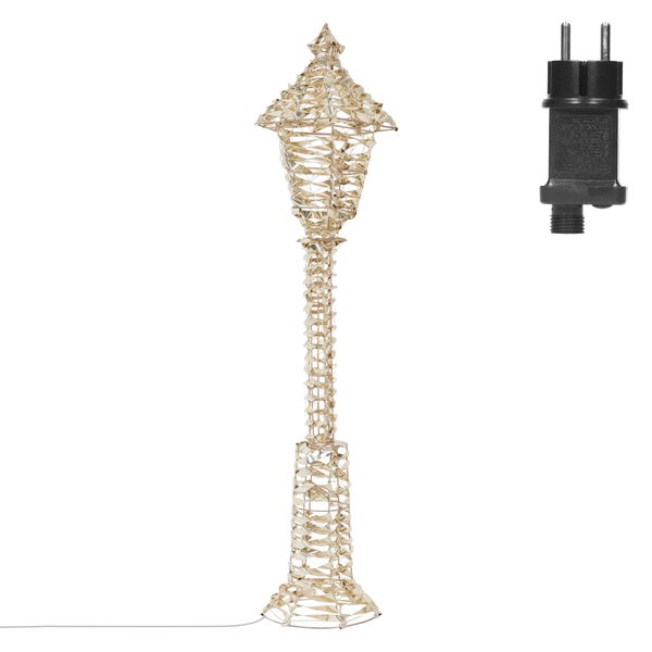 ECD Germany LED-Weihnachtslaterne 150 cm in Alt-Gold mit LED-Beleuchtung, Deko Wegleuchte mit 720 warmweißen LEDs und Timer 6 Std., Stehlampe aus Metall, IP44 Wasserdicht Innen/Aussen, Weihnachtsdeko