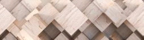 Holzverkleidung mit geometrischem Muster