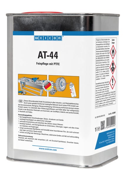 WEICON AT-44 | silikonfreies Multifunktionsspray mit PTFE | 1 L | gelblich