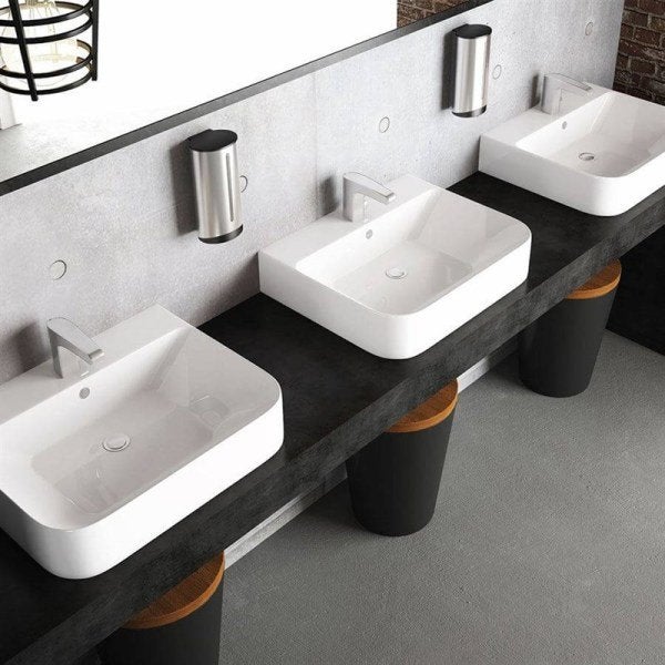 Aufsatzwaschbecken Wandeinbau Waschbecken 55 x 48  cmWandmontage möglich Waschtisch Keramik Kreabad 3054