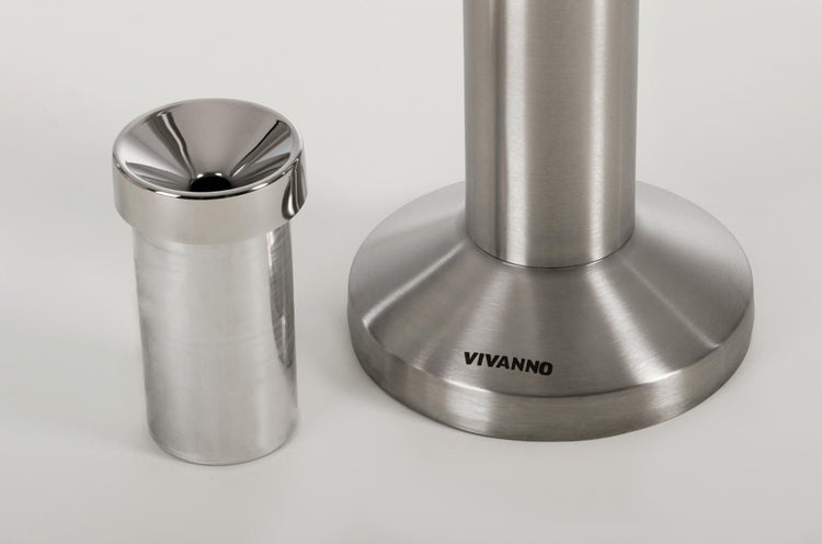 VIVANNO Standascher FUMO 82x10x10 cm Edelstahl Silber gebürstet