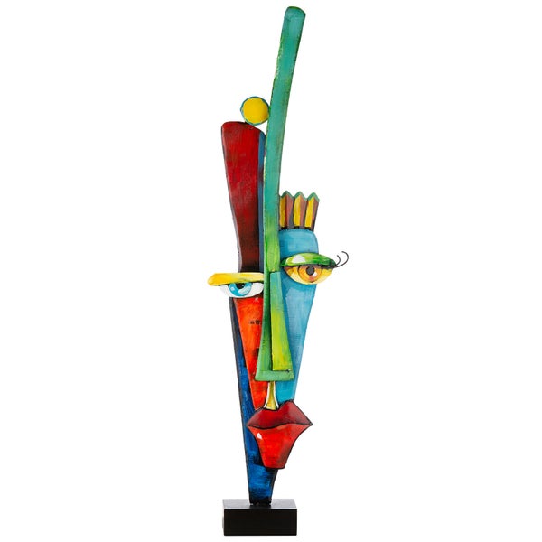 Skulptur GILDE Dekoration Höhe 101cm Breite 28cm mehrfarbig Metall