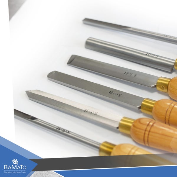 Satz Drechselwerkzeuge mit Holzgriffen