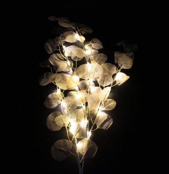 FRANK FLECHTWAREN | LED-Bündel Soft Leaves, KUNSTSTOFF, L: 90 cm