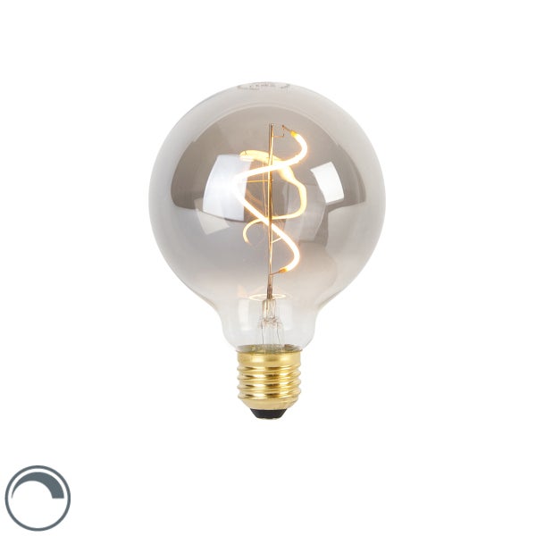 E27 dimmbare LED Spiralfadenlampe G95 Rauch 3W 95 lm 1800K