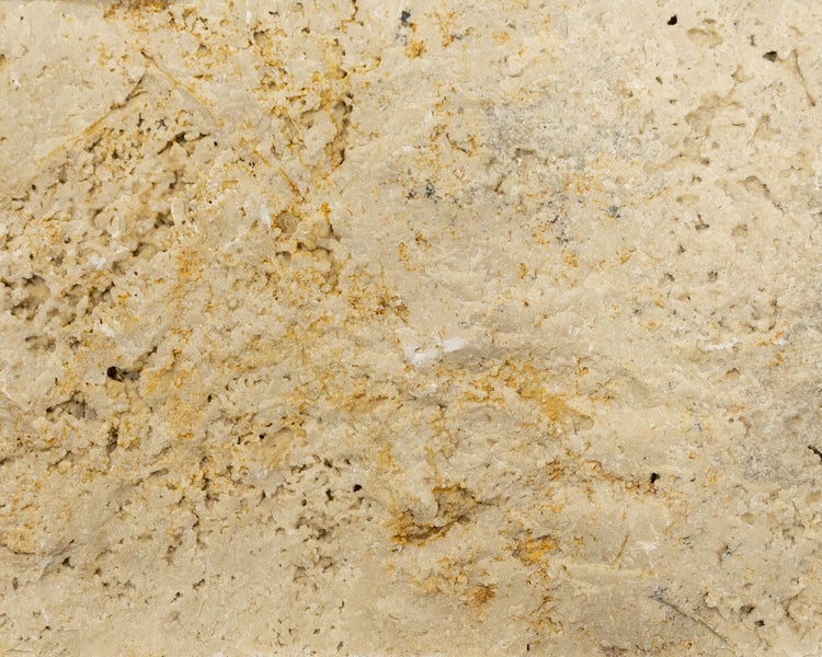 Wohnrausch Wandverblender Naturstein Travertin Splitface RUSTIC 10 cm hoch, 1 qm, beige, gelb, gold