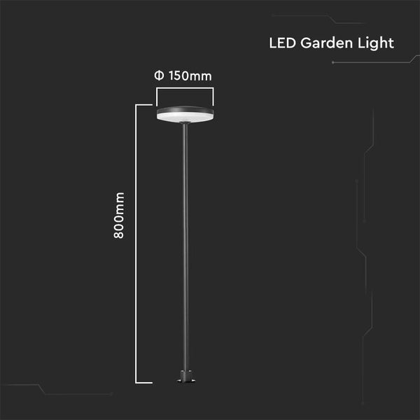 LED-Gartenleuchte mit den Maßen 800 mm Höhe und 150 mm Durchmesser
