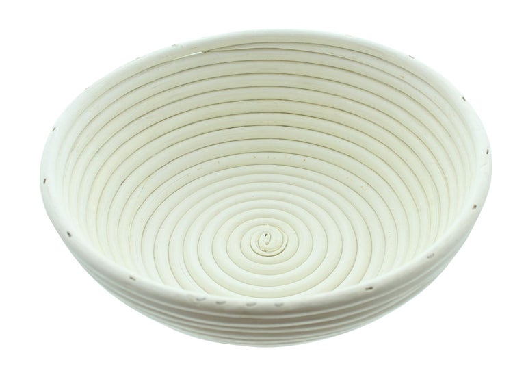 FRANK FLECHTWAREN | Gärkorb Bread, groß, RATTAN, METALL, Ø 24,5 x 7,5 cm