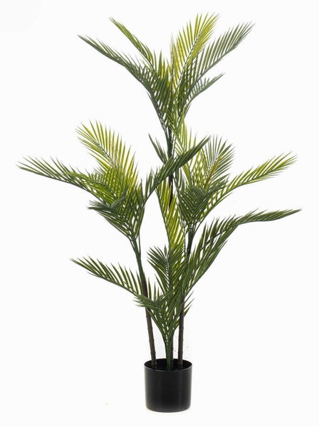 Künstliche Palme in schwarzem Topf